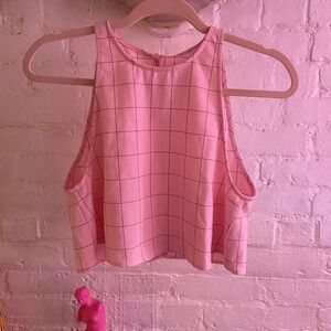 top & skirt matching SET! baby pink grid 💗 american apparel